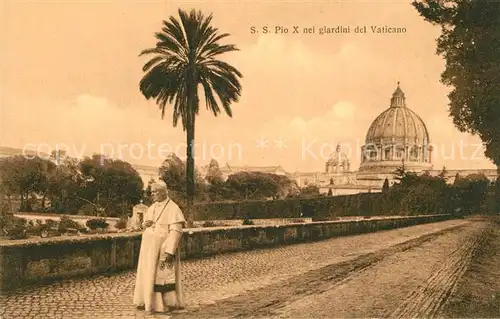 AK / Ansichtskarte Vaticano SS Pio X nei giardini del Vaticano Vaticano