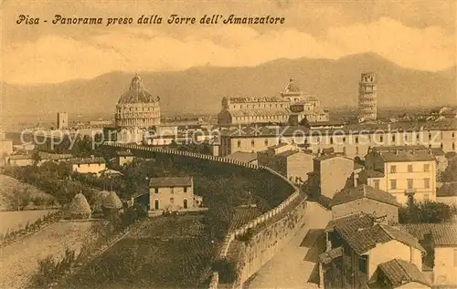 AK / Ansichtskarte Pisa Panorama preso dalla Torre dell Amanzafore Pisa