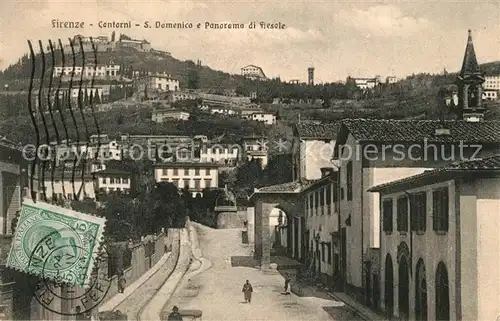 AK / Ansichtskarte Firenze_Toscana Cantorni S Domenico e panorama di Fiesole Firenze Toscana