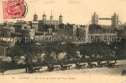AK / Ansichtskarte London The Tower of London and Tower Bridge London