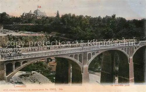 AK / Ansichtskarte Lausanne_VD Le nouveau Pont Lausanne VD