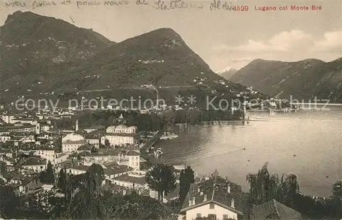 AK / Ansichtskarte Lugano_Lago_di_Lugano col Monte Bre Lugano_Lago_di_Lugano