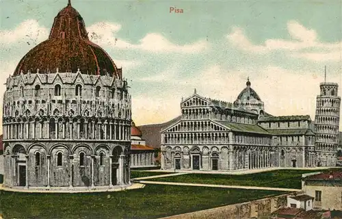 AK / Ansichtskarte Pisa Beruehmte Bauwerke mit schiefem Turm Pisa