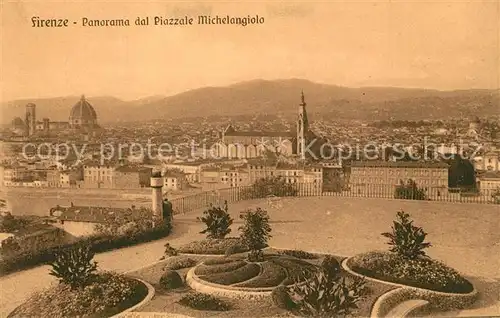 AK / Ansichtskarte Firenze_Toscana Piazzale Michelangiolo e Mon del David Firenze Toscana