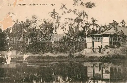 AK / Ansichtskarte Tonkin Interieur de Village Tonkin