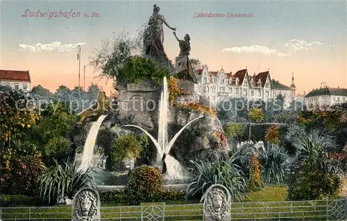 AK / Ansichtskarte Ludwigshafen_Rhein Jubilaeums Denkmal Ludwigshafen Rhein