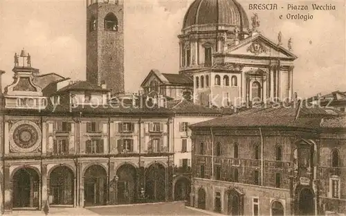 AK / Ansichtskarte Brescia Piazza Vecchia e Orologio Brescia