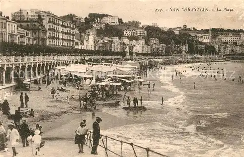 AK / Ansichtskarte San_Sebastian_Guipuzcoa La Playa San_Sebastian_Guipuzcoa