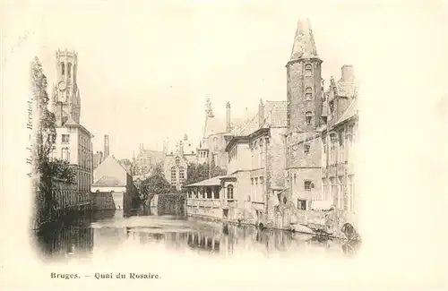 AK / Ansichtskarte Bruges_Flandre Quai du Rosaire Bruges_Flandre
