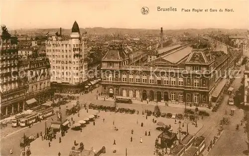 Bruxelles_Bruessel Place Rogier et Gare du Nord Bruxelles_Bruessel