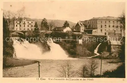 Coo_Stavelot Vue densemble des Cascades et des Hotels Coo_Stavelot