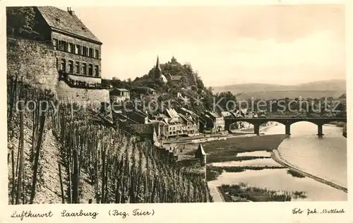 Saarburg_Saar Bruecke Burg Panorama Saarburg Saar