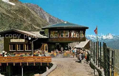 Saas Fee  Bergsteiger Restaurant Laeaengfluh Saas Fee