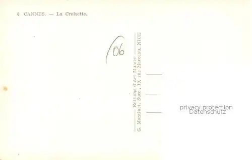 Cannes_Alpes Maritimes La Croisette Cannes Alpes Maritimes