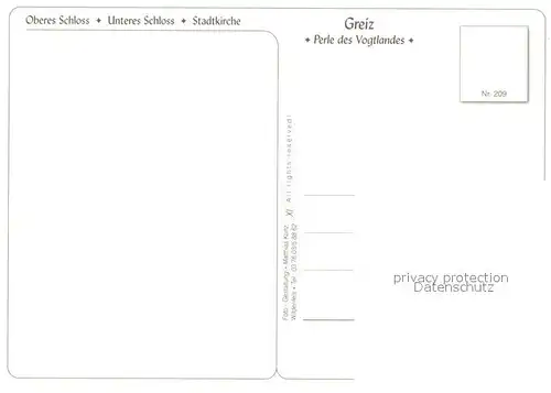 Greiz_Thueringen Oberes und unteres Schloss Stadtkirche Greiz Thueringen