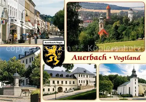 Auerbach_Vogtland Nicolaistrasse Neumarkt Altmarktbrunnen Schlossstrasse Nicolaikirche Auerbach_Vogtland