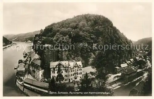 Herrnskretschen_Boehmen Panorama Boehmische Schweiz 