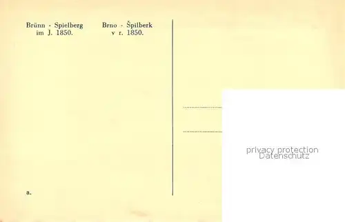 Brno_Bruenn Spilberk Spielberg im Jahre 1850 Kuenstlerkarte Brno_Bruenn