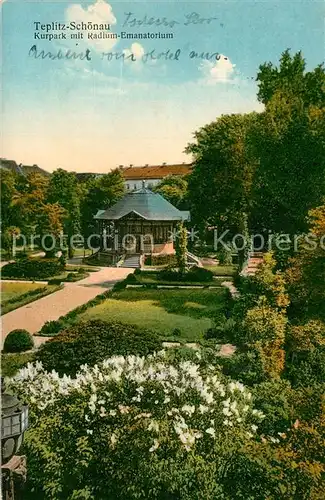 Teplitz Schoenau_Teplice Kurpark Radium Emanatorium 