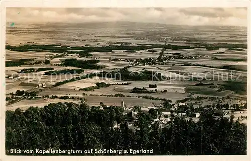 Schoenberg_Bad_Brambach Panorama Blick vom Kapellenbergturm Egerland Schoenberg_Bad_Brambach