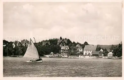 Thammuehl_Stare_Splavy Ansicht vom See aus Segelboot Thammuehl_Stare_Splavy