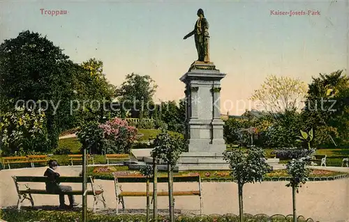 Troppau_Sudetengau Kaiser Josefs Park Denkmal Troppau Sudetengau