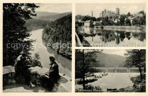 Zschopau Panorama Blick ins Zschopautal Schloss Wildeck Bodemer Wehr Zschopau