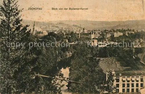 Zschopau Panorama Blick von der Bodemer Kanzel Zschopau