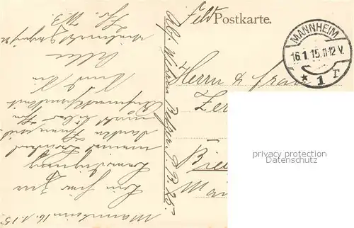 Mannheim Kaiserl. Post Mannheim