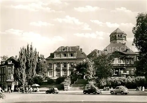 Bayreuth Blick vom Luitpoldplatz zum Gontardhaus Schlo?caf Bayreuth