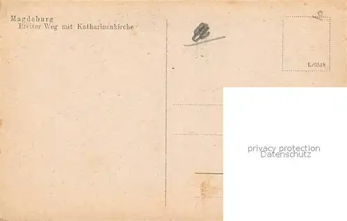 Magdeburg Breiter Weg mit Katharinenkirche Magdeburg