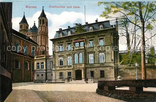 Worms_Rhein Schl?sschen und Dom Worms Rhein