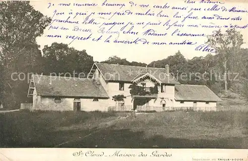 AK / Ansichtskarte Saint_Cloud Maison des Gardes Saint Cloud