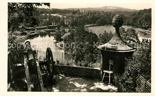 AK / Ansichtskarte Cheb_Eger Udoli Ohre Aussichtspunkt Kanone Landschaftspanorama 