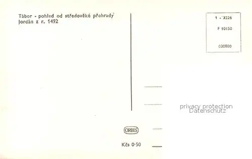 AK / Ansichtskarte Tabor_Suedboehmen Pohled od stredoveke prehrady Tabor Suedboehmen