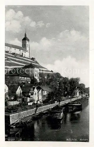 AK / Ansichtskarte Melnik_Tschechien Partie an der Elbe Melnik Tschechien