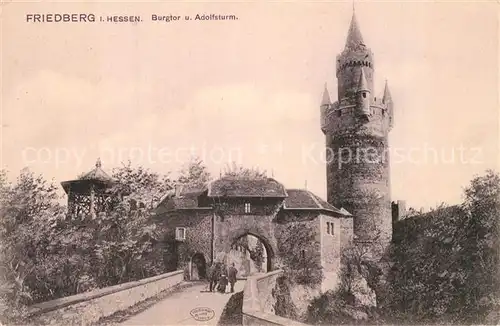 Friedberg_Hessen Burgtor und Adolfsturm Friedberg Hessen