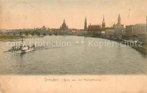 Dresden Blick von Marienbr?cke Dresden