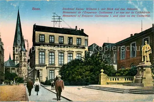 Bonn_Rhein Denkmal Kaiser Wilhelm 1. mit M?nster Bonn_Rhein