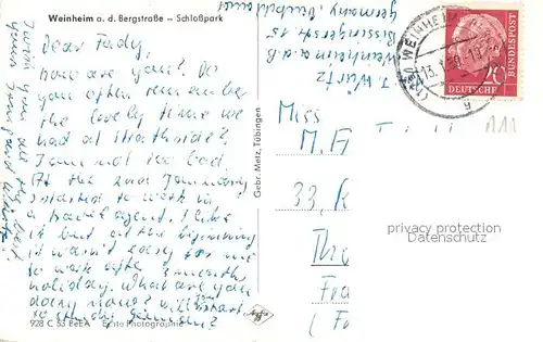 Weinheim_Bergstrasse Schlo?park Weinheim_Bergstrasse