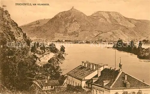 Drachenfels Blick vom Rolandseck Drachenfels