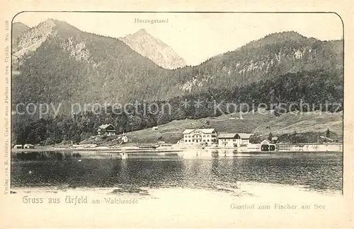 Urfeld_Oberbayern Walchensee Gasthof zum Fischer am See Urfeld Oberbayern