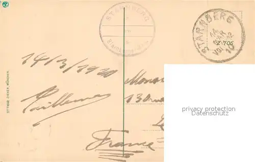 Starnberg Seepartie mit Alpen Starnberg