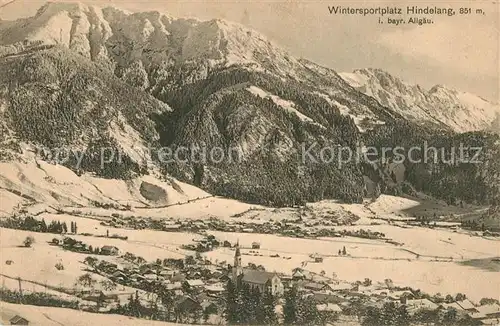 Bad_Hindelang Fliegeraufnahme Neujahrskarte Bad_Hindelang