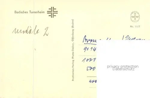 Offenburg Badisches Turnerheim Brandeck Linde  Offenburg