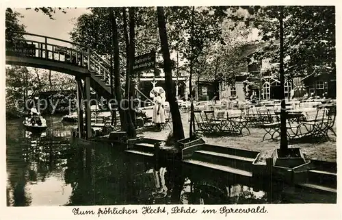 Lehde Restaurant zum fr?hlichen Hecht im Spreewald Tracht Lehde