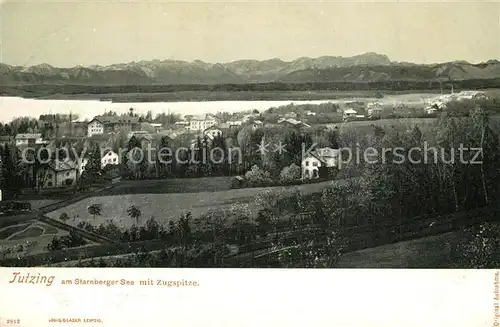 Tutzing Starnberger See mit Zugspitze Tutzing