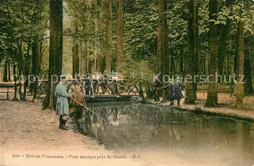 AK / Ansichtskarte Bois_de_Vincennes Pont rustique pres Saint Mande Bois_de_Vincennes