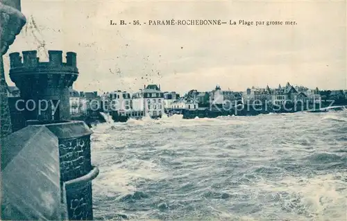 AK / Ansichtskarte Rochebonne_Parame Plage par grosse mer Rochebonne Parame