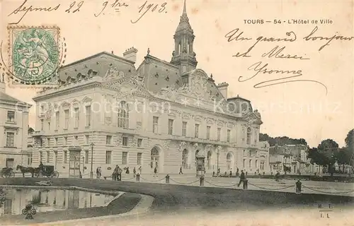 AK / Ansichtskarte Tours_Indre et Loire Hotel de Ville Tours Indre et Loire